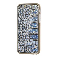 Чохол для iPhone 6 Plastic Crocodile сріблястий