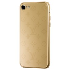 Чохол для iPhone 7/8/SE 20 glass LV золотистий