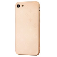 Чохол для iPhone 7 / 8 / SE 20 glass LV персиковий