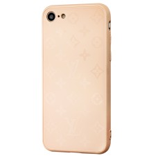 Чохол для iPhone 7 / 8 / SE 20 glass LV персиковий