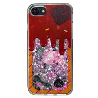 Чохол для iPhone 7 / 8 блискітки вода sweet cake шоколад