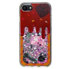 Чохол для iPhone 7 / 8 блискітки вода sweet cake шоколад
