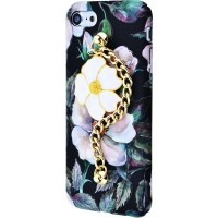 Чохол для iPhone 7 Soft Touch+Ceramic Flowers №1