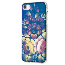 Чохол для iPhone 7/8 перламутр квіти