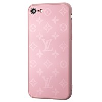Чохол для iPhone 7/8/SE 20 glass LV рожевий