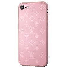 Чохол для iPhone 7/8/SE 20 glass LV рожевий