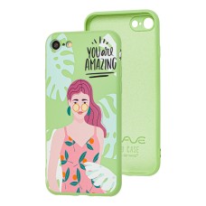 Чохол для iPhone 7 / 8 / SE2 Wave Fancy you are amazing / mint gum