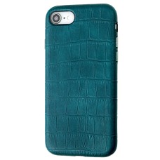 Чохол для iPhone 7 / 8 / SE 20 Leather croco full зелений