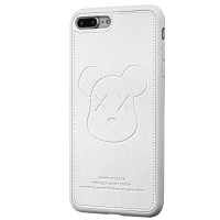 Чохол для iPhone 7 Plus / 8 Plus Kaws leather білий