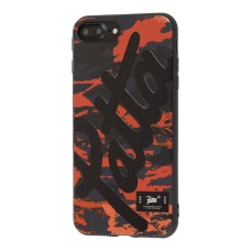 Чохол для iPhone 7 Plus / 8 Plus Smoothy print чорно-червоний