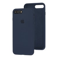 Чохол для iPhone 7 Plus / 8 Silicone Full темно-синій