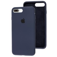 Чохол для iPhone 7 Plus / 8 Silicone Slim Full camera темно-синій