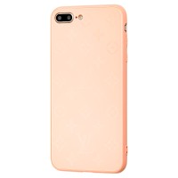 Чохол для iPhone 7 Plus / 8 Plus glass LV персиковий
