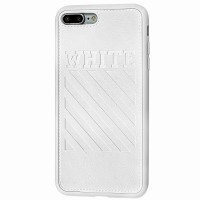 Чохол для iPhone 7 Plus / 8 Plus off-white leather білий