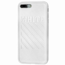 Чохол для iPhone 7 Plus / 8 Plus off-white leather білий