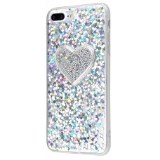 Чохол для iPhone 7 Plus / 8 Plus Diamond Hearts сірий
