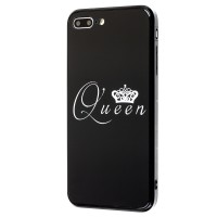Чохол для iPhone 7 Plus / 8 Plus HQ glass королева 01 чорний