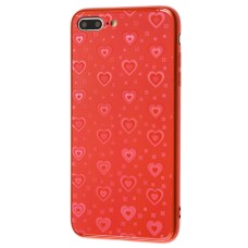 Чохол для iPhone 7 Plus / 8 Plus glass 3D червоний