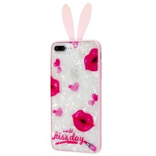 Чохол для iPhone 7 Plus / 8 Plus Blood of Jelly Rabbit ears "kiss day"