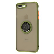 Чохол для iPhone 7 Plus / 8 Plus LikGus Edging Ring зелений хакі