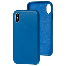 Чохол для iPhone X / Xs еко-шкіра синій