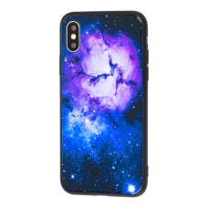Чохол для iPhone X / Xs космос фіолетовий