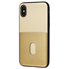 Чохол iPhone X/Xs Totu Jazz Card Slot золотистий