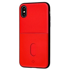 Чохол iPhone X Totu Jazz Series Card Slot червоний