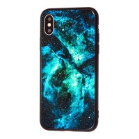 Чохол для iPhone X / Xs космос зелений