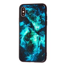 Чохол для iPhone X / Xs космос зелений