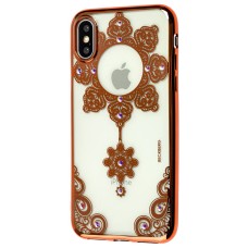 Чохол для iPhone X / Xs Beckberg Monsoon "соняшники" червоний №8