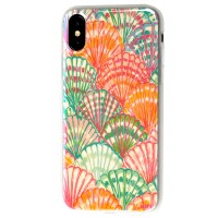 Чохол для iPhone X/XS перламутровий віяло