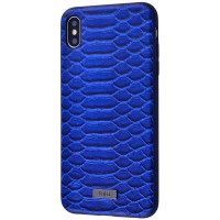 Чохол для iPhone X / Xs Kajsa Snake Pattern синій