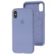 Чехол для iPhone X / Xs Silicone Full серый / lavender gray
