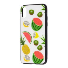 Чохол для iPhone X glass fruits кавун