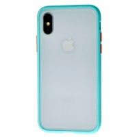 Чохол для iPhone X / Xs "LikGus Maxshield" бірюзовий