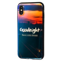 Чохол для iPhone X/XS перламутровий goodnight