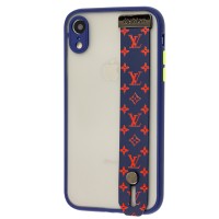 Чохол для iPhone Xr WristBand LV синій/червоний