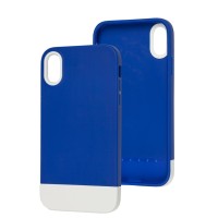 Чохол для iPhone Xr Bichromatic navy blue / white
