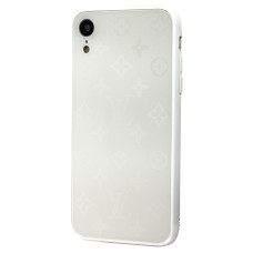 Чохол для iPhone Xr glass LV білий