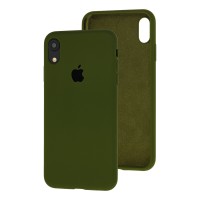 Чохол для iPhone Xr Silicone Full army green