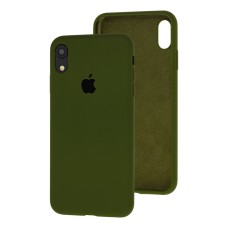 Чохол для iPhone Xr Silicone Full army green