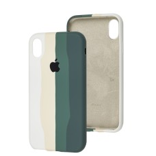 Чохол для iPhone Xr Silicone Full rainbow green