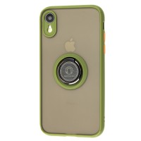Чохол для iPhone Xr LikGus Edging Ring зелений