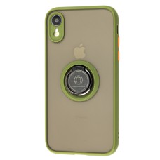 Чохол для iPhone Xr LikGus Edging Ring зелений