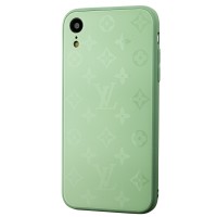 Чохол для iPhone Xr glass LV бірюзовий