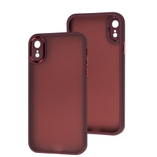 Чохол для iPhone Xr Luxury Metal Lens марсала