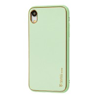Чохол для iPhone Xr Leather Xshield pistachio
