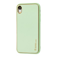 Чохол для iPhone Xr Leather Xshield pistachio