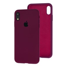 Чохол для iPhone Xr Silicone Full бордовий / maroon